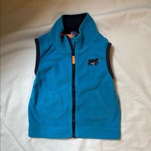 Carter's Blue Fleece Vest with Orange Trim